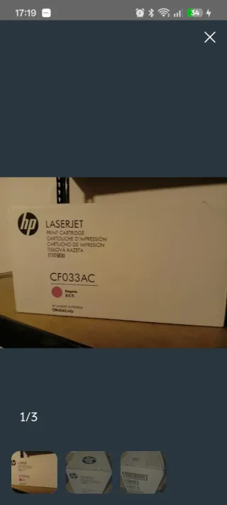 Tóner HP LaserJet CF033AC Magenta 646A