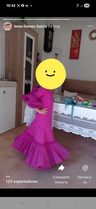 Traje flamenca talla 5 asta la 7