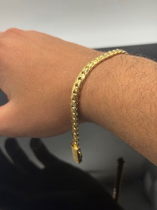 Ref19 Pulsera Cubana de oro de 18k