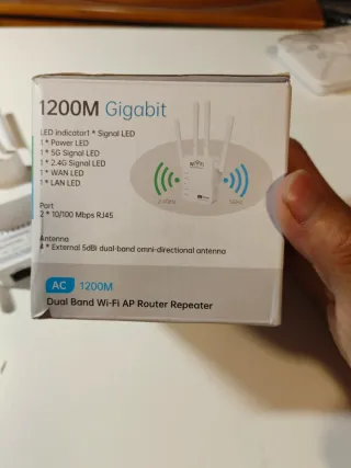 Repetidor WiFi Doble Banda AC1200 - Router/AP/Exte