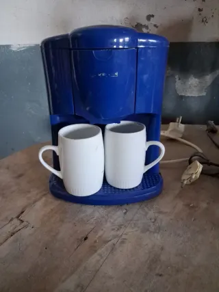 Cafetera Eléctrica Vintage Azul