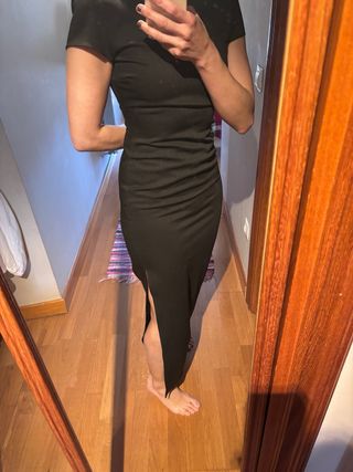 Vestido negro largo de Zara