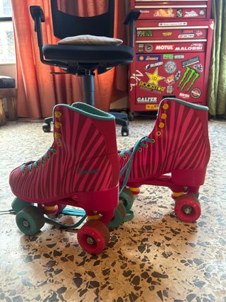 Patines Tijuana Rosas Rayas