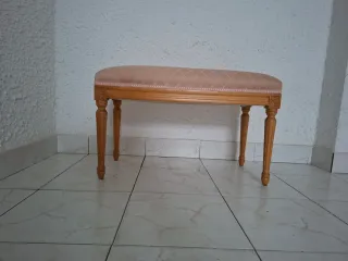 Banco pie de cama o salón beige/marrón