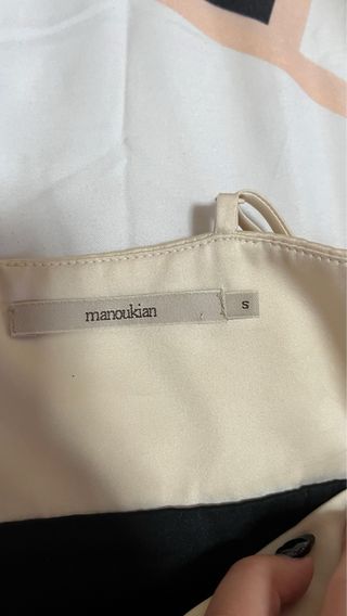 Vestido Manoukian Beige y Negro Talla S