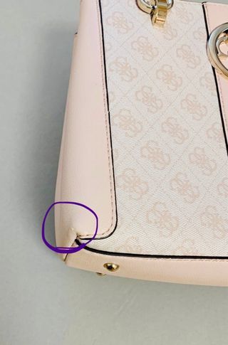 Bolso Guess Logo Signature Beige/Rosa