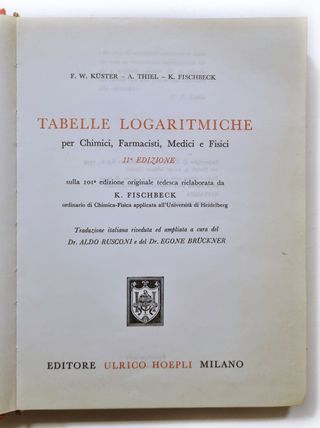 Tabelle Logaritmiche Kuster