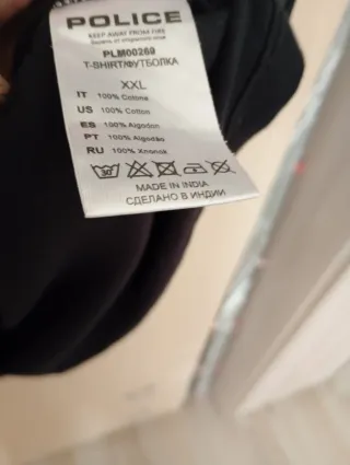 Maglietta Police uomo nera