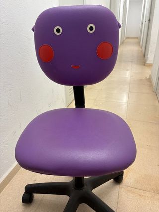 Silla Escritorio Infantil Giratoria Morada
