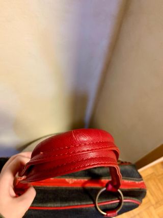 Bolso Solido Inc. Denim y Rojo