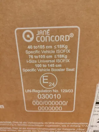 Silla de coche bebe Jane concord IRAID de 2025