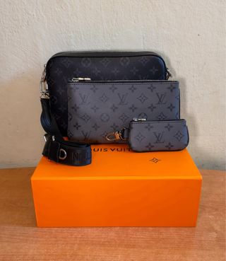Borsa LV Trio Messenger Monogram Eclipse