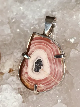 Colgante Plata Rodocrosita Estalactita