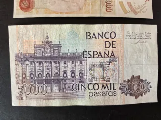 Billetes Españoles de 5000 pesetas