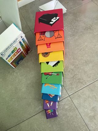 Set de 3 Puzzles Madera Bebé+ juego cubo apilables