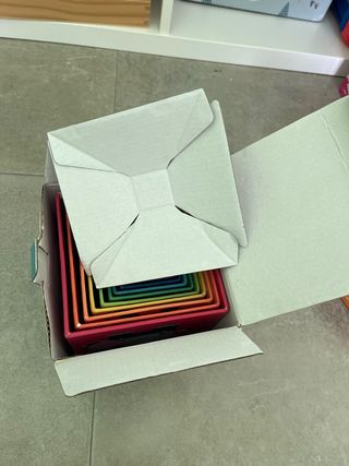 Set de 3 Puzzles Madera Bebé+ juego cubo apilables