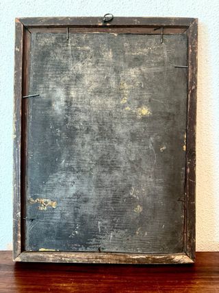 Antico olio su lamina di rame La Dolorosa