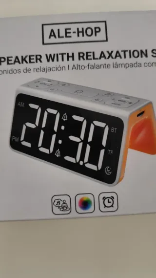 Altavoz Bluetooth ALE-HOP Radio Despertador NUEVO