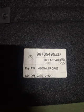 Revestimiento Suelo Maletero Coche Negro