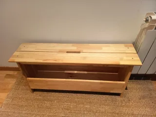 Banco de madera con almacenaje