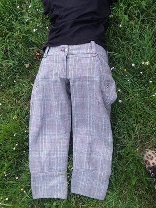 Pantaloni Gaudi grigi a quadri