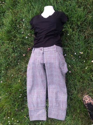 Pantaloni Gaudi grigi a quadri