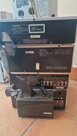 Cadena VINTAGE Technics Plata y Negro