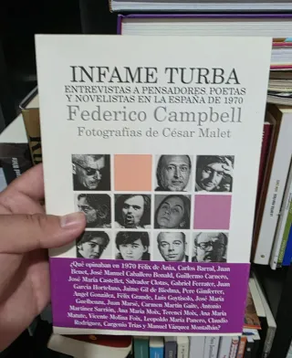 Libro Infame turba Federico Campbell ENVIO GRATIS