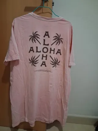 Camiseta Rosa Aloha Talla Única unisex