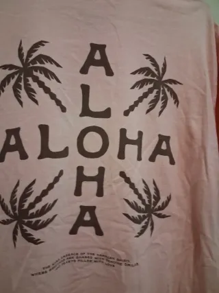 Camiseta Rosa Aloha Talla Única unisex
