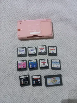 Nintendo DS Rosa con 11 juegos