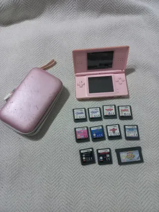 Nintendo DS Rosa con 11 juegos
