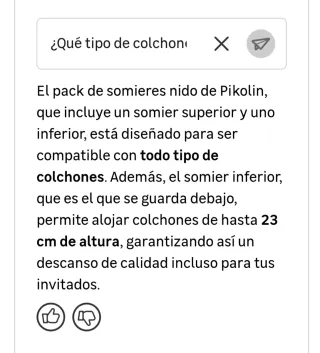 Somier nido 105 pikolin (doble)