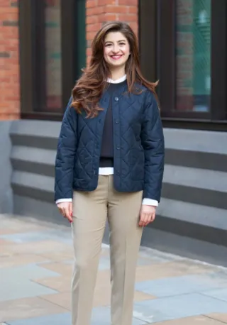 NUEVA Chaqueta Uniqlo acolchada azul Talla M MUJER