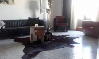 Sofá de piel auténtica negro, KOINOR