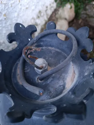 Farola exterior hierro fundido y cristal