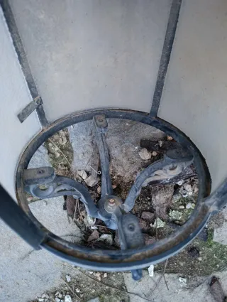 Farola exterior hierro fundido y cristal