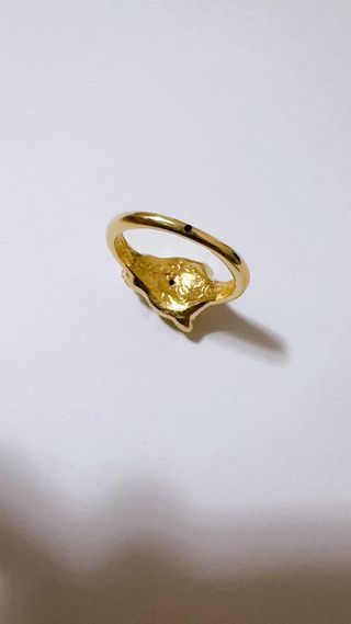 Set collana e anello pantera in oro 18kt 750