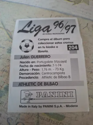 Colección cromos Panini Liga 96-97