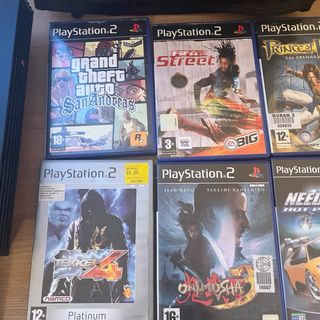 PS2 + 12 juegos + Memory Card + Bolsa PLAYSTATION