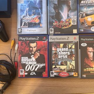 PS2 + 12 juegos + Memory Card + Bolsa PLAYSTATION