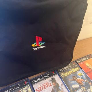 PS2 + 12 juegos + Memory Card + Bolsa PLAYSTATION