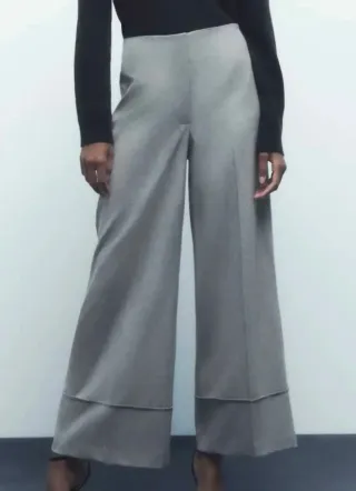 Pantalón Zara Zw Collection Gris