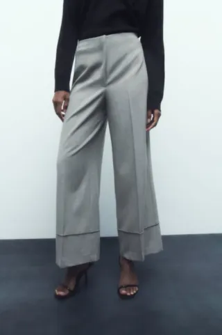 Pantalón Zara Zw Collection Gris