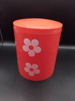 🇪🇦 Bote de cocina naranja con flores