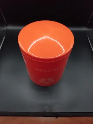 🇪🇦 Bote de cocina naranja con flores