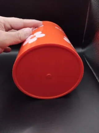 🇪🇦 Bote de cocina naranja con flores