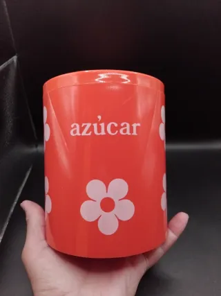 🇪🇦 Bote de cocina naranja con flores