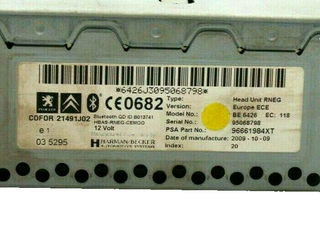 Unidad Principal GPS NAV CD SD Bluetooth PEUGEOT / CITROEN 96661984XT 95068798