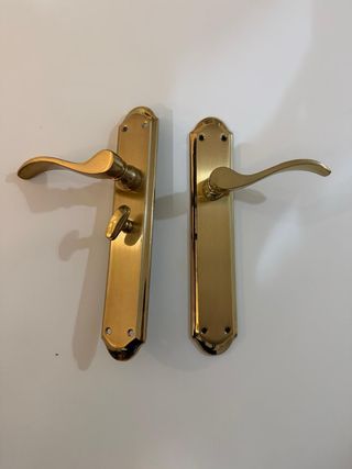 Conjunto manivelas doradas